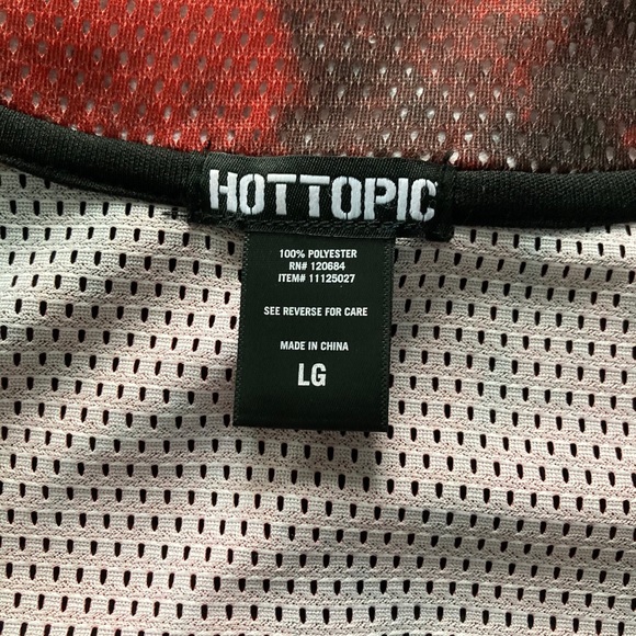 Hot Topic RED Tie Dye Baseball Jersey - Picture 5 of 7